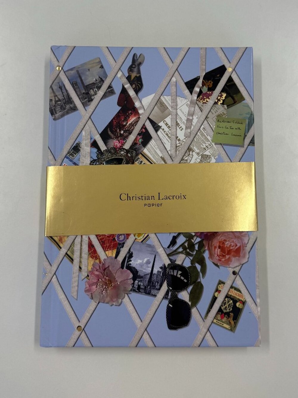 Rare Christian Lacroix Papier Notebook Vintage w/ Gold Foil Pages